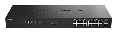 D-Link DGS-1018P Nie zarządzany Gigabit Ethernet (10/100/1000) Obsługa PoE Czarny