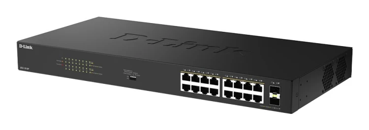 D-Link DGS-1018P Nie zarządzany Gigabit Ethernet (10/100/1000) Obsługa PoE Czarny