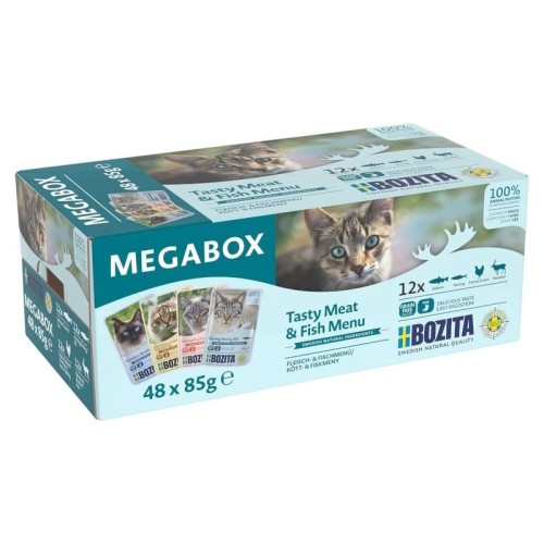 BOZITA saszetki w sosie kot Megabox 48x85g