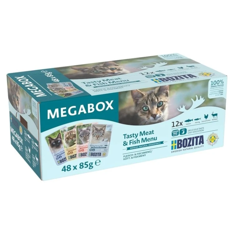 BOZITA saszetki w sosie kot Megabox 48x85g