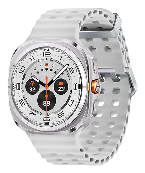 Samsung Galaxy Watch Ultra 3,81 cm (1.5") AMOLED 47 mm Cyfrowy 480 x 480 px Ekran dotykowy 4G Tytan, Biały Wi-Fi GPS