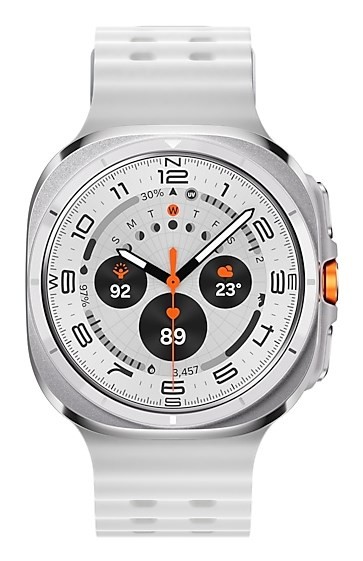 Samsung Galaxy Watch Ultra 3,81 cm (1.5") AMOLED 47 mm Cyfrowy 480 x 480 px Ekran dotykowy 4G Tytan, Biały Wi-Fi GPS