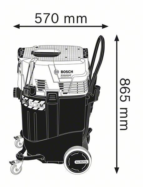 Bosch 0 601 9C3 300 odkurzacz 55 l Bęben próżniowy Suchy i Mokry 1380 W Bez worka