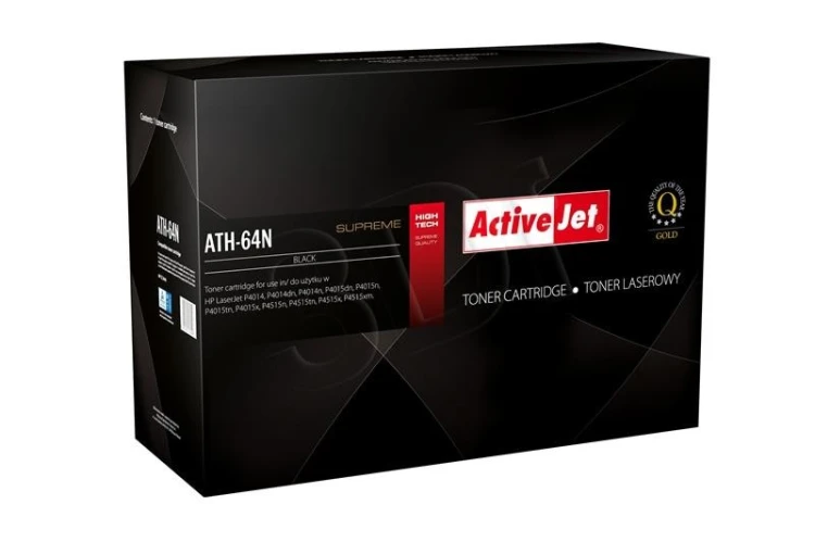 Activejet ATH-64N Toner (zamiennik HP 64A CC364A; Supreme; 10000 stron; czarny)