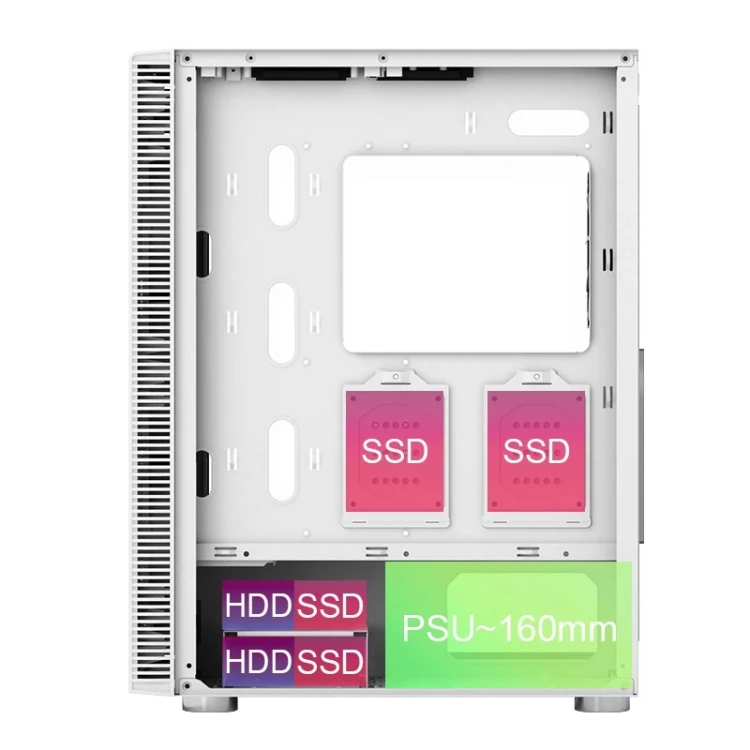 Obudowa komputerowa Montech X3 TG RGB biała