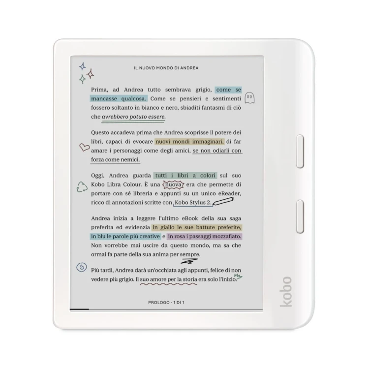 Czytnik e-booków Kobo Libra Colour 7" E-Ink Kaleido 3 32GB WI-FI White