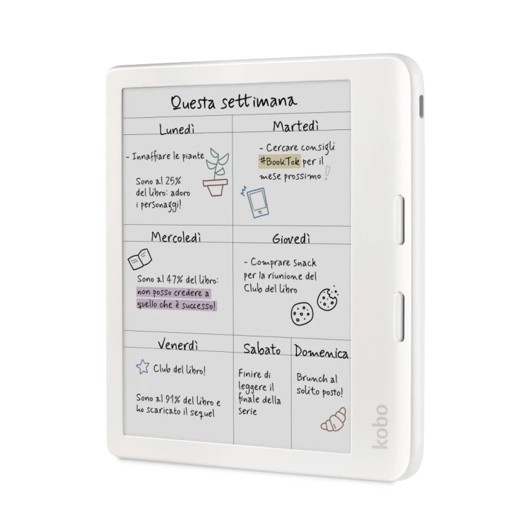 Czytnik e-booków Kobo Libra Colour 7" E-Ink Kaleido 3 32GB WI-FI White