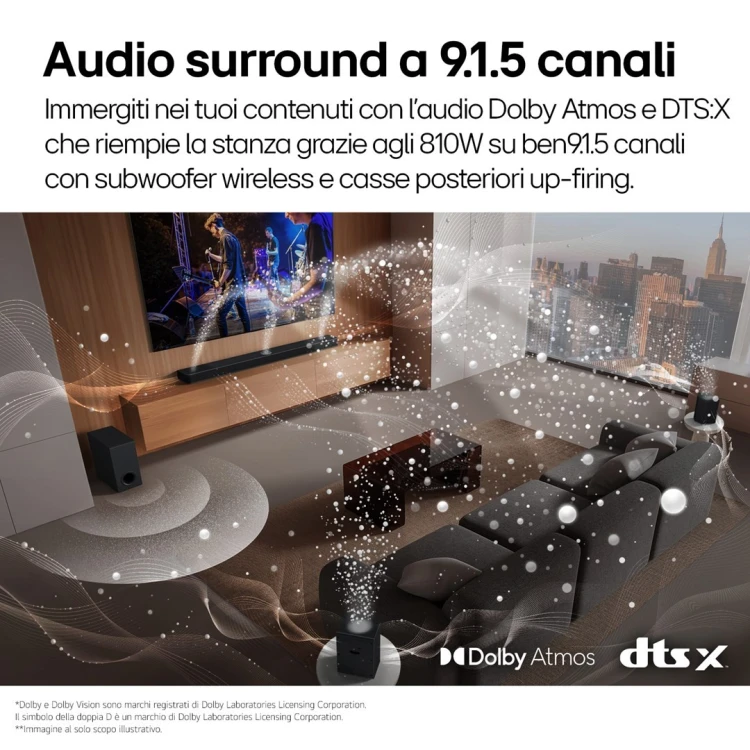 Soundbar LG S95TR 9.1.5 kan. 810W Bluetooth 5.1 Dolby Atmos Czarny