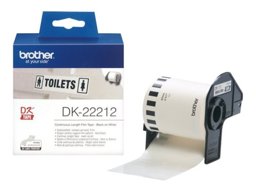 Brother DK-22212 taśmy do etykietowania Czarny na białym