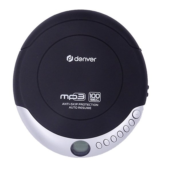 Discman z funkcją automatycznego wznawiania i anti-shock czarno-srebrny