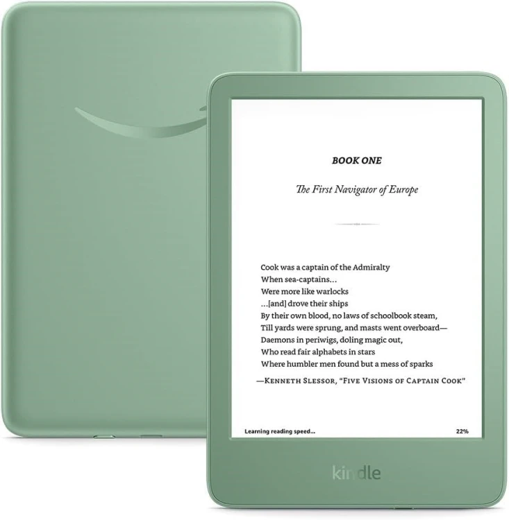 Czytnik e-booków New Kindle (11th Generation) - 2024 release 6” glare-free 16GB Wi-Fi (Ad-supported) Matcha
