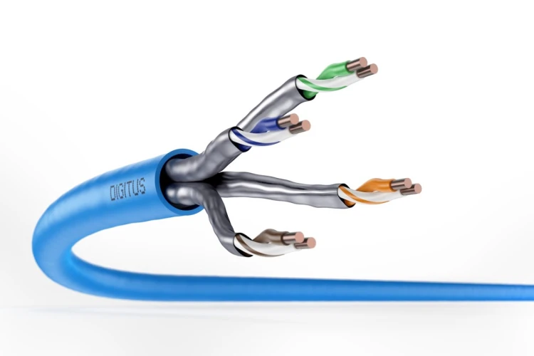 Kabel instalacyjny DIGITUS kat.6A, U/FTP, Dca, AWG 23/1, LSOH, 100m, niebieski