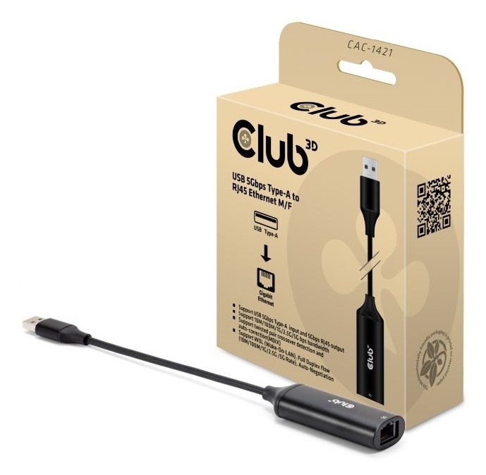 Adapter I/O USB do RJ45/M/F CAC-1421 CLUB3D