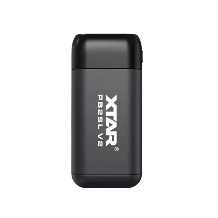 XTAR ŁADOWARKA Z FUNKCJĄ POWER BANK DO AKUMULATORÓW CYLINDRYCZNYCH LI-ION 18650/20700/21700 CZARNA - 2 KANAŁY PB2SLV2