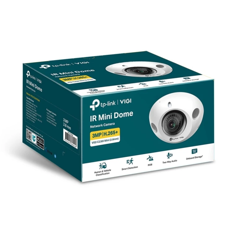 TP-Link VIGI C230I MINI(2.8MM) kamera przemysłowa Douszne Kamera bezpieczeństwa IP Wewnętrz i na wolnym powietrzu 2304 x 1296 px Sufit