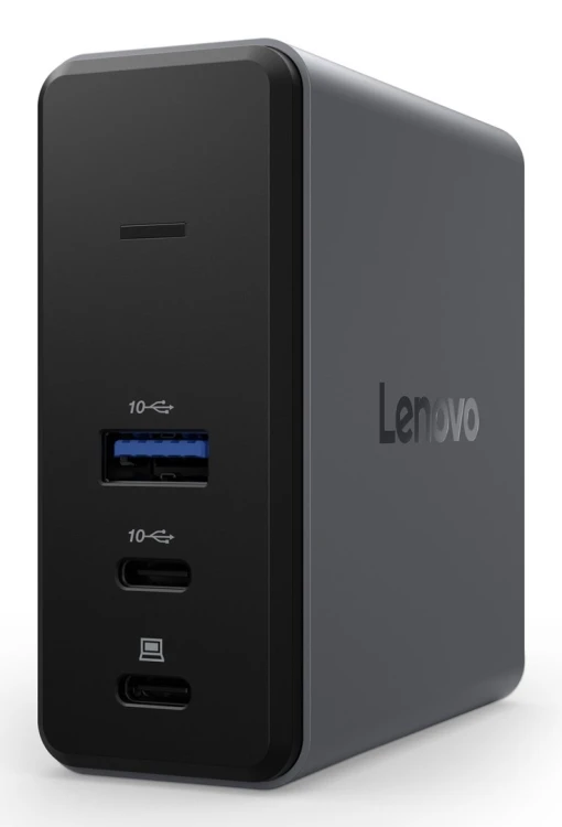 Lenovo X9 Charging GaN Dock Przewodowa USB 3.2 Gen 2 (3.1 Gen 2) Type-C Szary