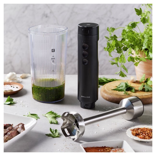 ZWILLING XTEND Zestaw startowy: bezprzewodowy blender ręczny + bateria czarny