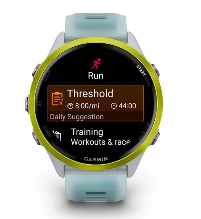 Garmin Forerunner 570 3,56 cm (1.4") AMOLED 47 mm Cyfrowy 454 x 454 px Ekran dotykowy Biały, Żółty Wi-Fi GPS