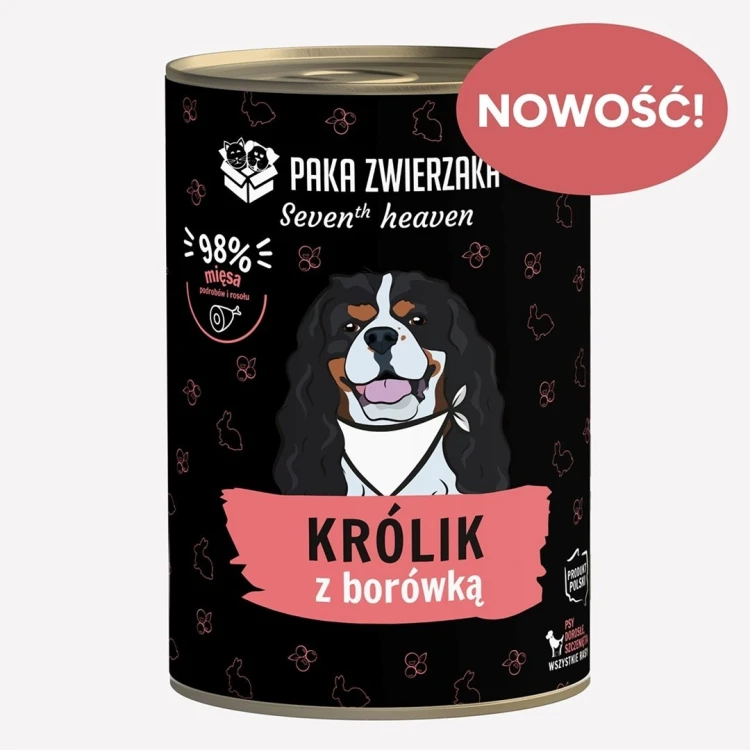 Paka Zwierzaka Seventh Heaven Królik z borówką 400g