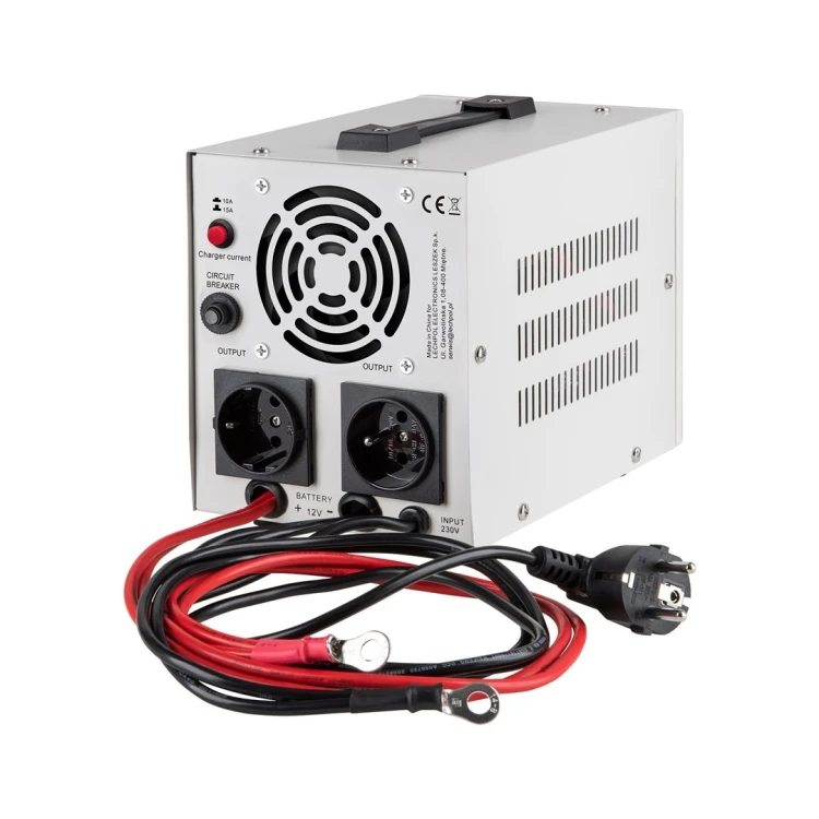 Zasilacz awaryjny KEMOT PROsinus-800 przetwornica z czystym przebiegiem sinusoidalnym i funkcją ładowania 12V 230V 800VA/500W