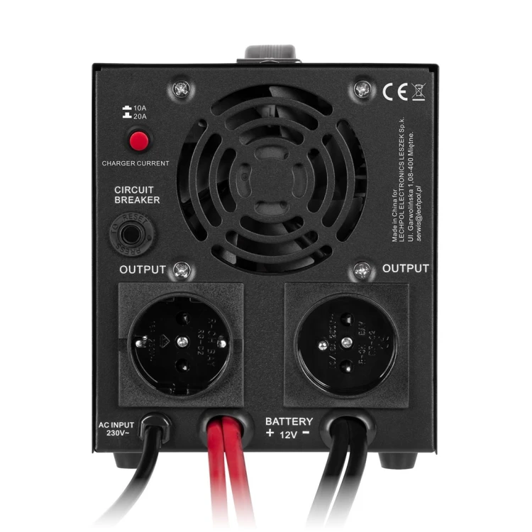 Zasilacz awaryjny KEMOT PROsinus-1000 przetwornica z czystym przebiegiem sinusoidalnym i funkcją ładowania 12V 230V 1000VA/700W - kolor czarny
