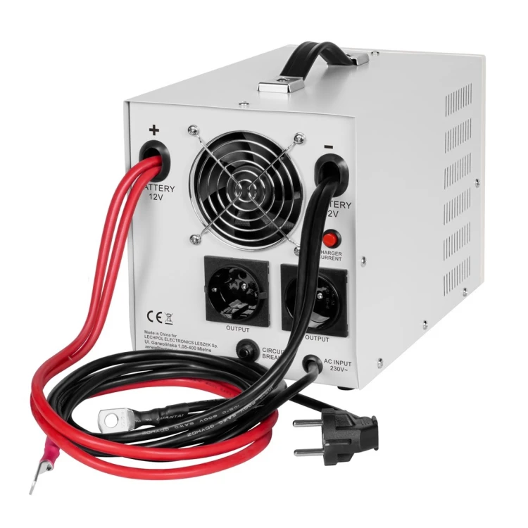 Zasilacz awaryjny KEMOT PROsinus-2000 przetwornica z czystym przebiegiem sinusoidalnym i funkcją ładowania 12V 230V 2000VA/1200W