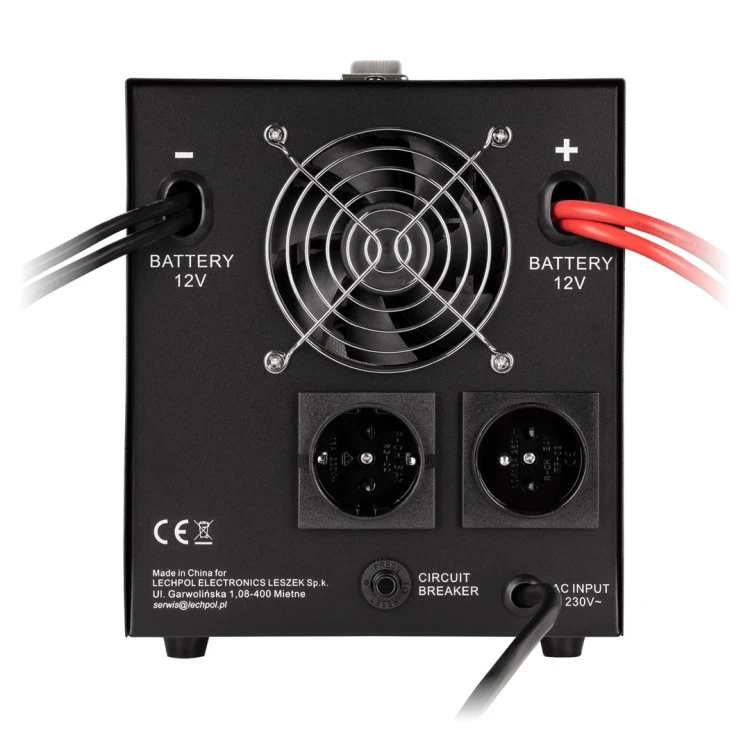REBEL ZASILACZ AWARYJNY Z CZYSTYM PRZEBIEGIEM SINUSOIDALNYM I FUNKCJĄ ŁADOWANIA 12V 230V 1500VA/1050W LFP4 RB-4029