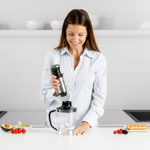 Blender ręczny z akcesoriami Taurus 1500W (choper, trzepaczka,stalowa końcówka, miarka)