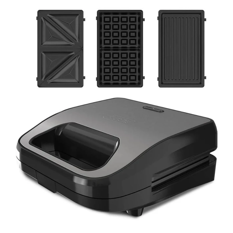 Opiekacz Black+Decker z 3 wymiennymi płytami BXSA754E 750W