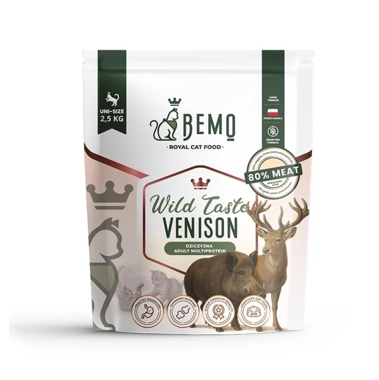 Bemo Cat Wild Taste Venison – karma sucha dla kota z dziczyzną 2,5kg