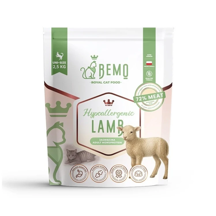 Bemo Cat Hypoallergenic – karma sucha dla kota z jagnięciną 2,5kg