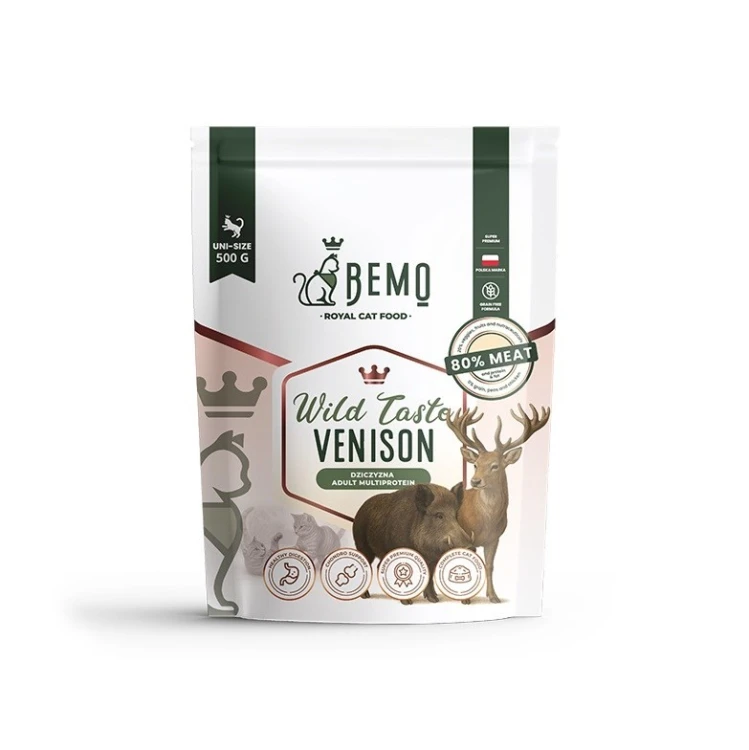Bemo Cat Wild Taste Venison – karma sucha dla kota z dziczyzną 500g