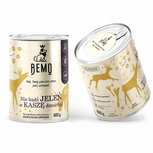 Bemo Nie bądź JELEŃ, w KASZĘ dmuchaj mokra karma dla psa 800g