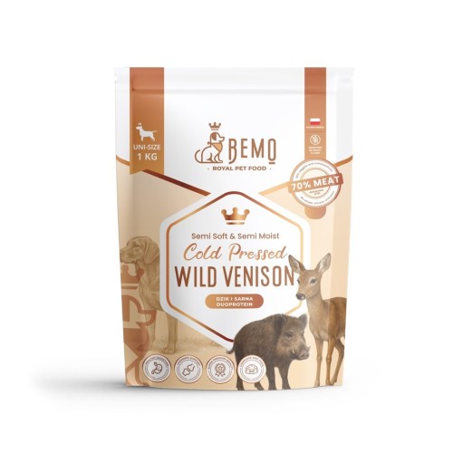 Bemo Cold Pressed Wild Venison - karma tłoczona na zimno dla psów z dziczyzną i sarniną 1kg