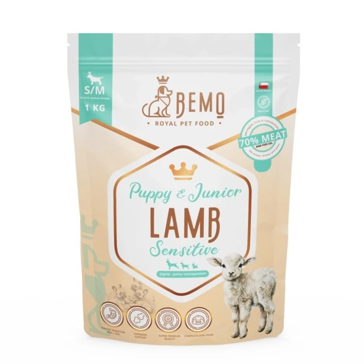 Bemo Karma sucha Puppy Junior Sensitive Lamb - jagnięcina small/medium 1kg