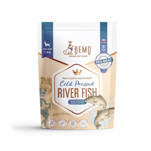Bemo Cold Pressed River Fish - karma tłoczona na zimno dla psów z rybami rzecznymi 1kg