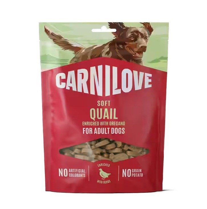 CARNILOVE Dog SOFT  Snack Quail enriched with Oregano 200 g