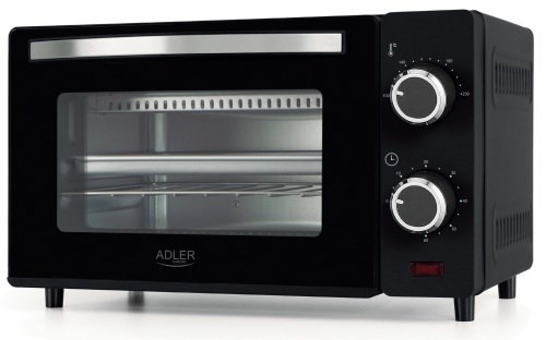 Piekarnik elektryczny 9L | Regulacja temperatury | Minutnik | Adler Adler