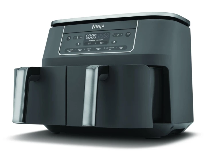 Ninja DZ300EU frytkownica Podwójny 7,6 l Autonomiczny 2470 W Frytkownica na gorące powietrze Szary