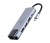 GEMBIRD A-CM-COMBO5-04 MULTI ADAPTER USB TYP-C 5W1 (HUB + HDMI + PD + CZYTNIK KART + LAN) SREBRNY