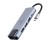 GEMBIRD A-CM-COMBO5-04 MULTI ADAPTER USB TYP-C 5W1 (HUB + HDMI + PD + CZYTNIK KART + LAN) SREBRNY