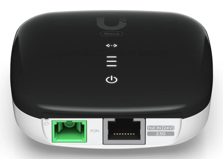 Ubiquiti WaveFiber ONU konwerter sieciowy 2488 Mbit/s 1490 nm Czarny, Biały