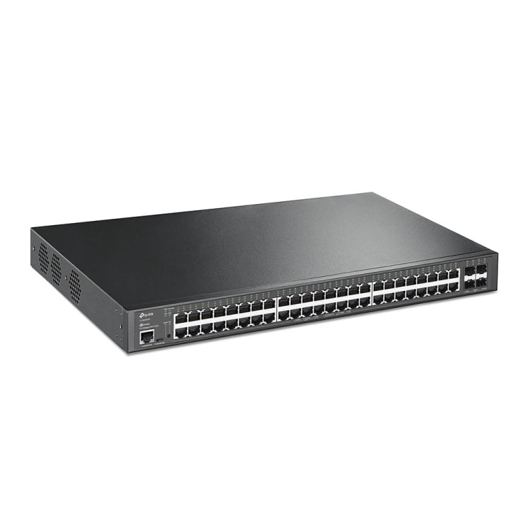 TP-Link JetStream TL-SG3452XP przełącznik sieciowy Zarządzany L2+ Gigabit Ethernet (10/100/1000) Obsługa PoE 1U Czarny