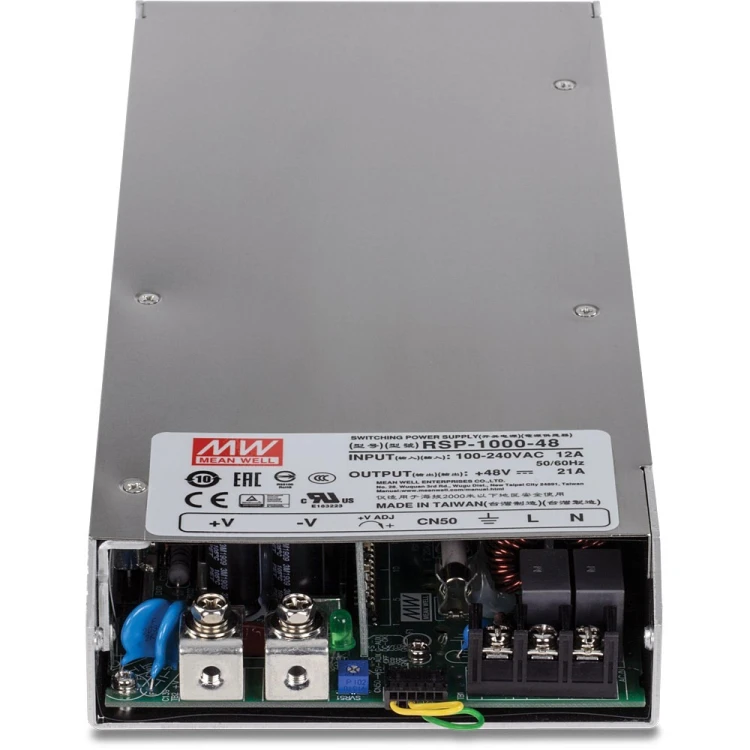 Zasilacz TRENDnet TI-RSP100048 do montażu w szafie serwerowej, AC 100-240 V, 1000 W, Aktywny PFC, 4U, 48,3 cm (19")