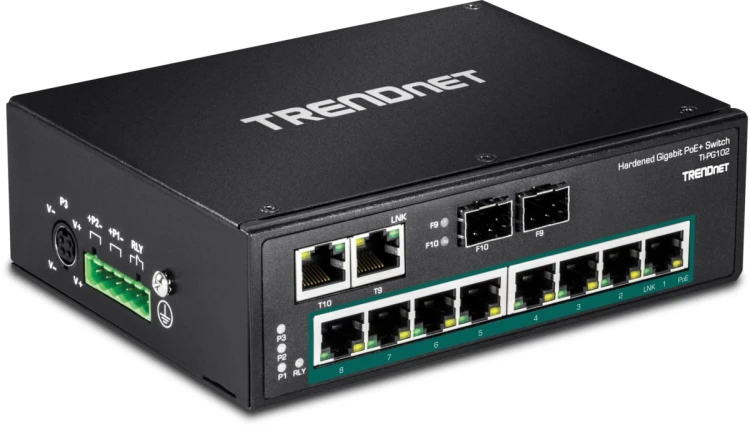 Trendnet TI-PG102, Niezarządzany, Gigabit Ethernet (10/100/1000), Pełny dupleks, Power over Ethernet (PoE), Możliwość montażu na ścianie