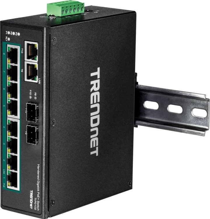 Trendnet TI-PG102, Niezarządzany, Gigabit Ethernet (10/100/1000), Pełny dupleks, Power over Ethernet (PoE), Możliwość montażu na ścianie