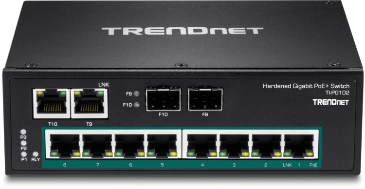 Trendnet TI-PG102, Niezarządzany, Gigabit Ethernet (10/100/1000), Pełny dupleks, Power over Ethernet (PoE), Możliwość montażu na ścianie