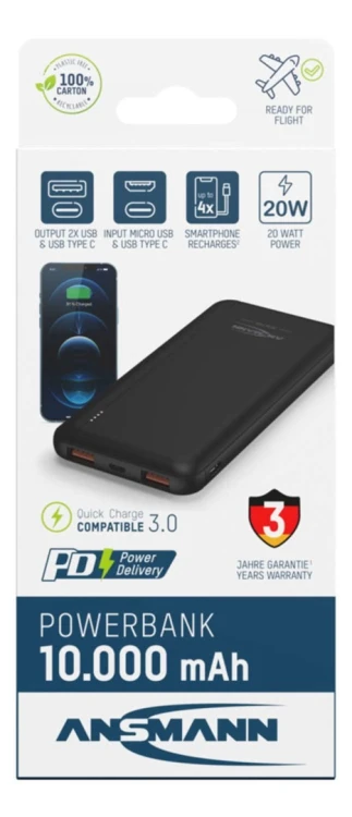Ansmann PB320PD 10000 mAh Czarny