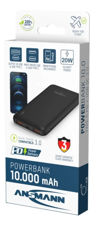 Ansmann PB320PD 10000 mAh Czarny