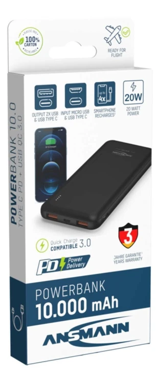 Ansmann PB320PD 10000 mAh Czarny